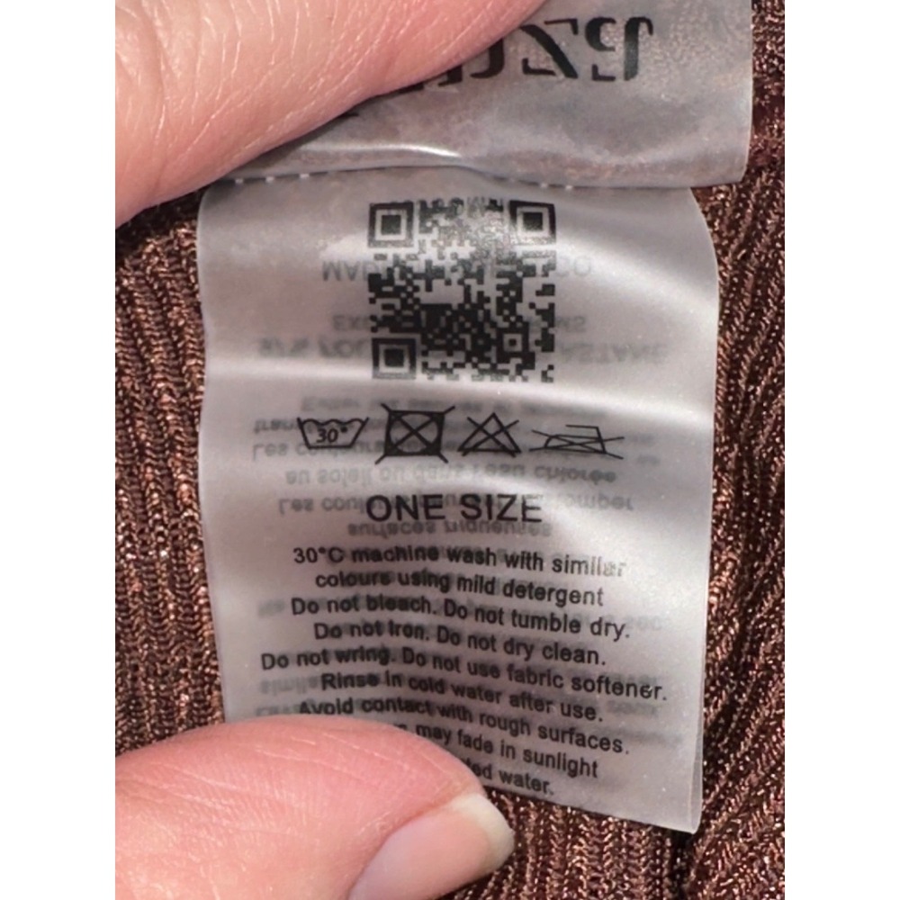 Hunza G Square Neck One Piece Swimsuit Cocoa Brown Crinkle One Size - Picture 6 of 6